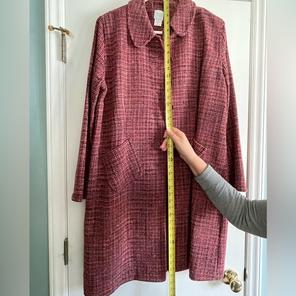 Garnet Hill Chic Pink Tweed Coat - Picture 3 of 9